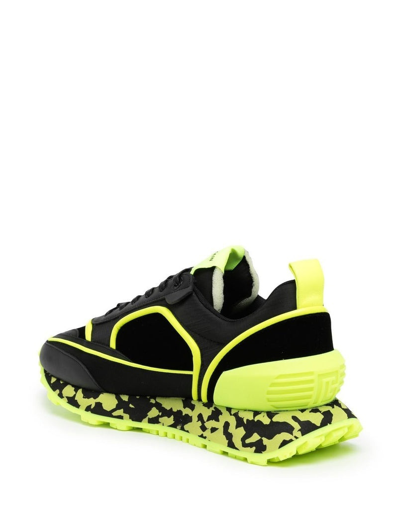 Balmain BALMAIN Two-tone Platform Sneakers Black outlook