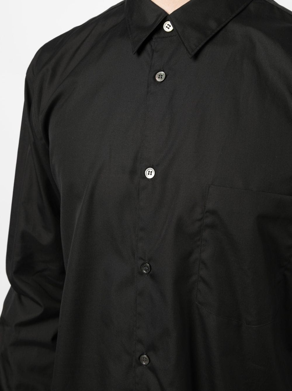 long-line cotton shirt - 5
