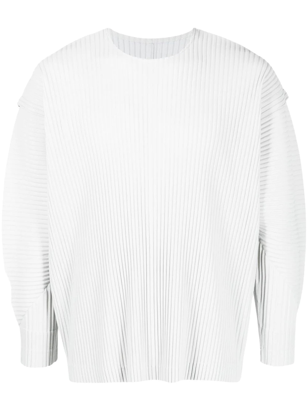 pleated-effect long-sleeve sweatshirt - 1