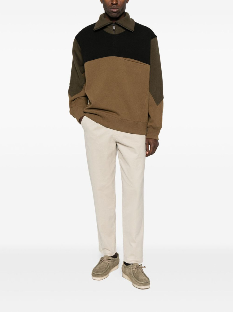 EMPORIO ARMANI colour-block zip-up sweatshirt outlook
