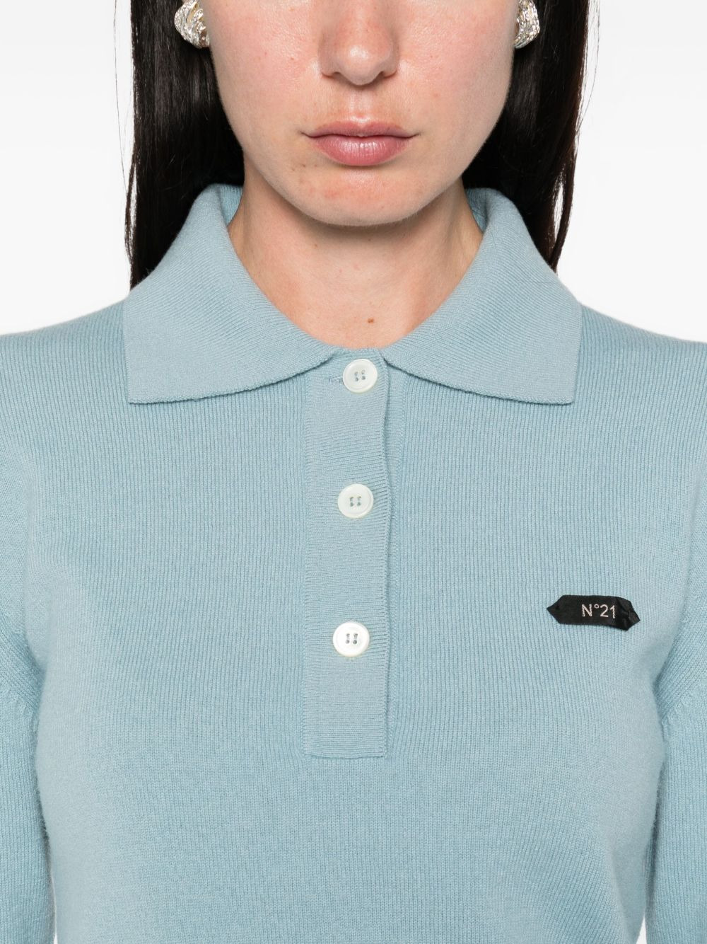 button-fastening polo top - 5