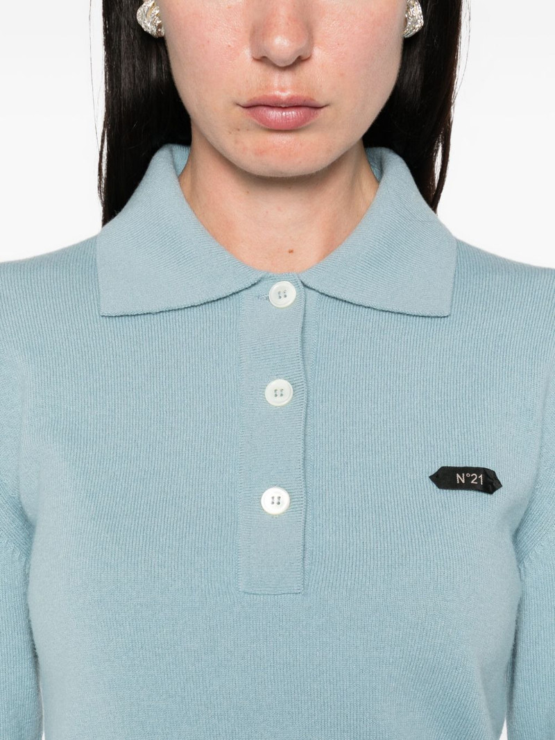 button-fastening polo top 5