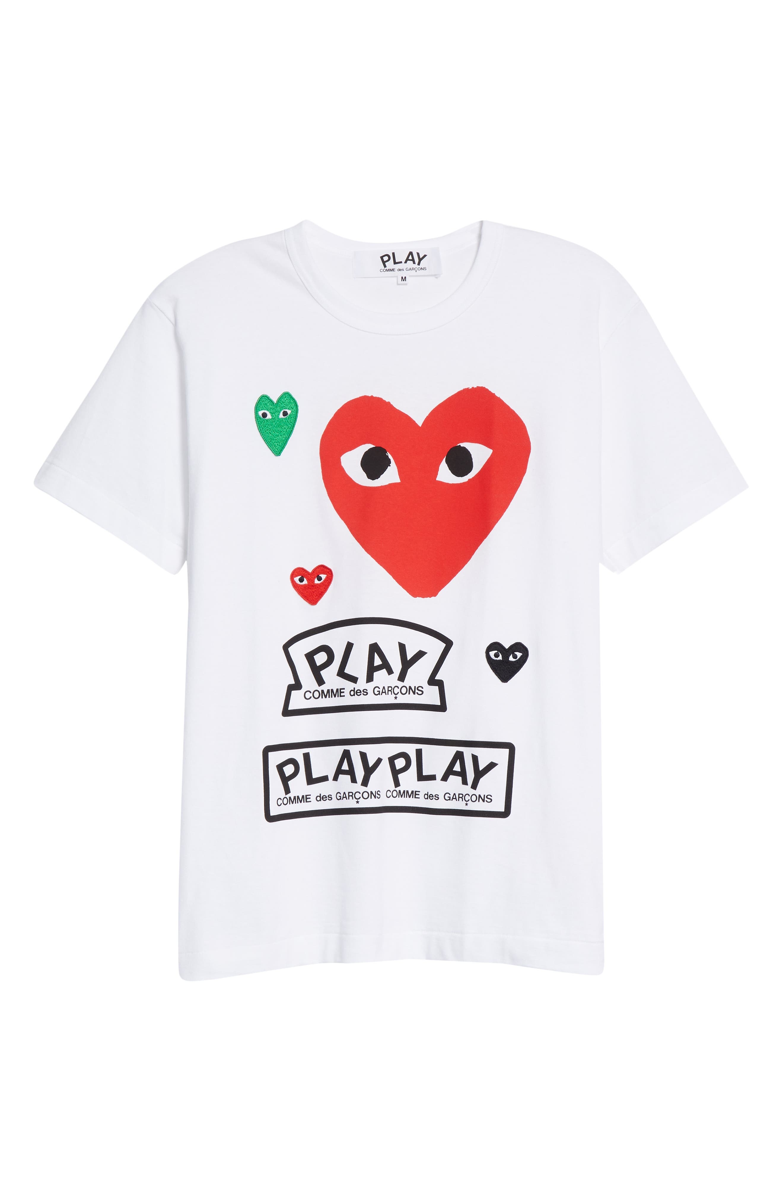 Comme de Garçons PLAY Heart Face Graphic Tee - 5