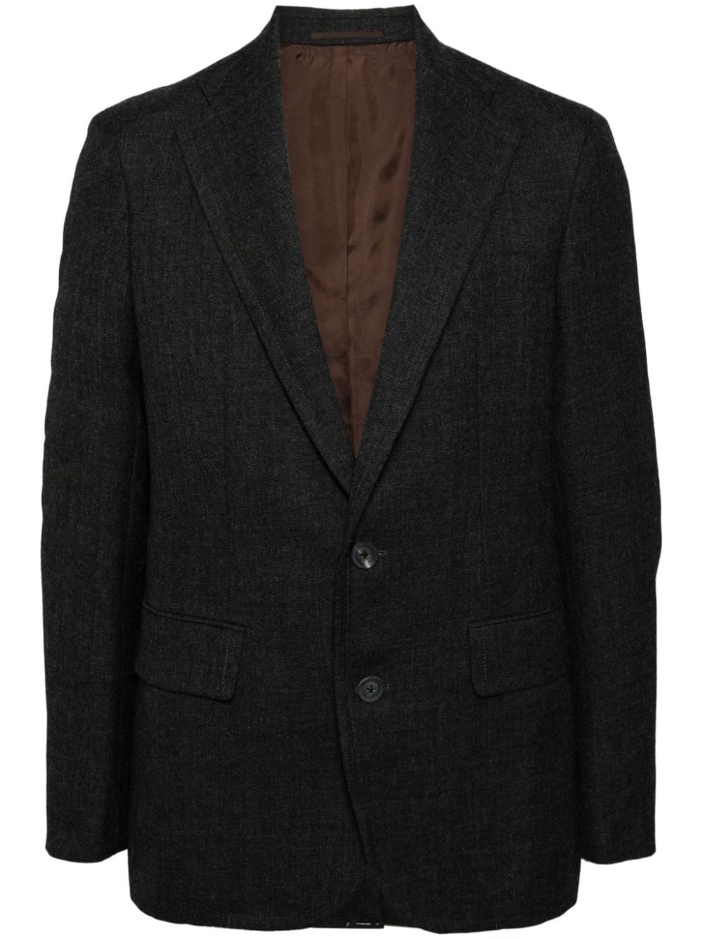 single-breasted wool blazer - 1