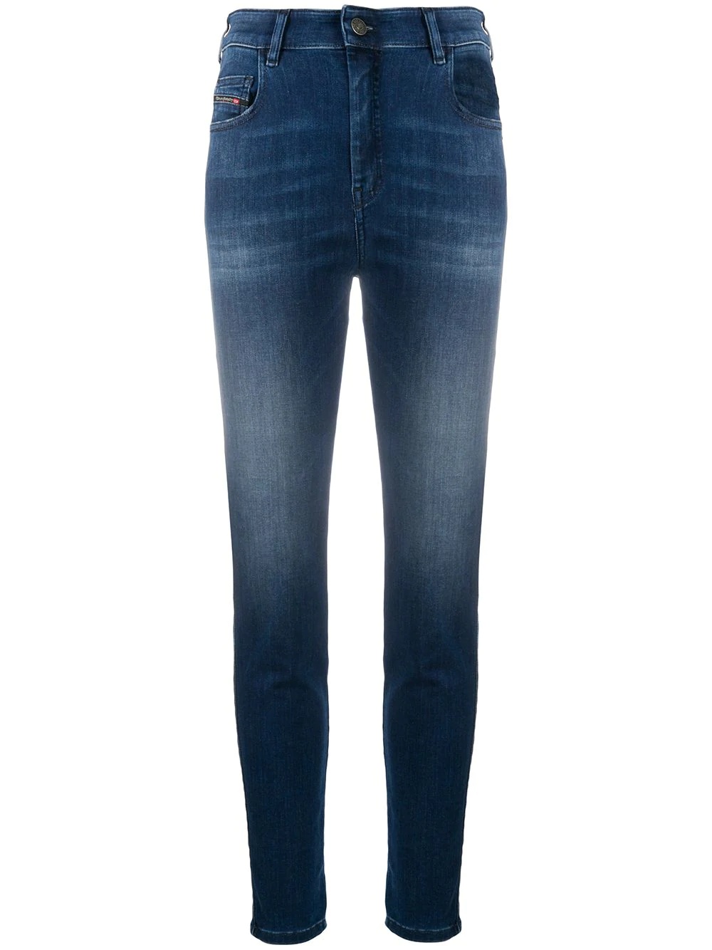 slim stonewashed jeans - 1