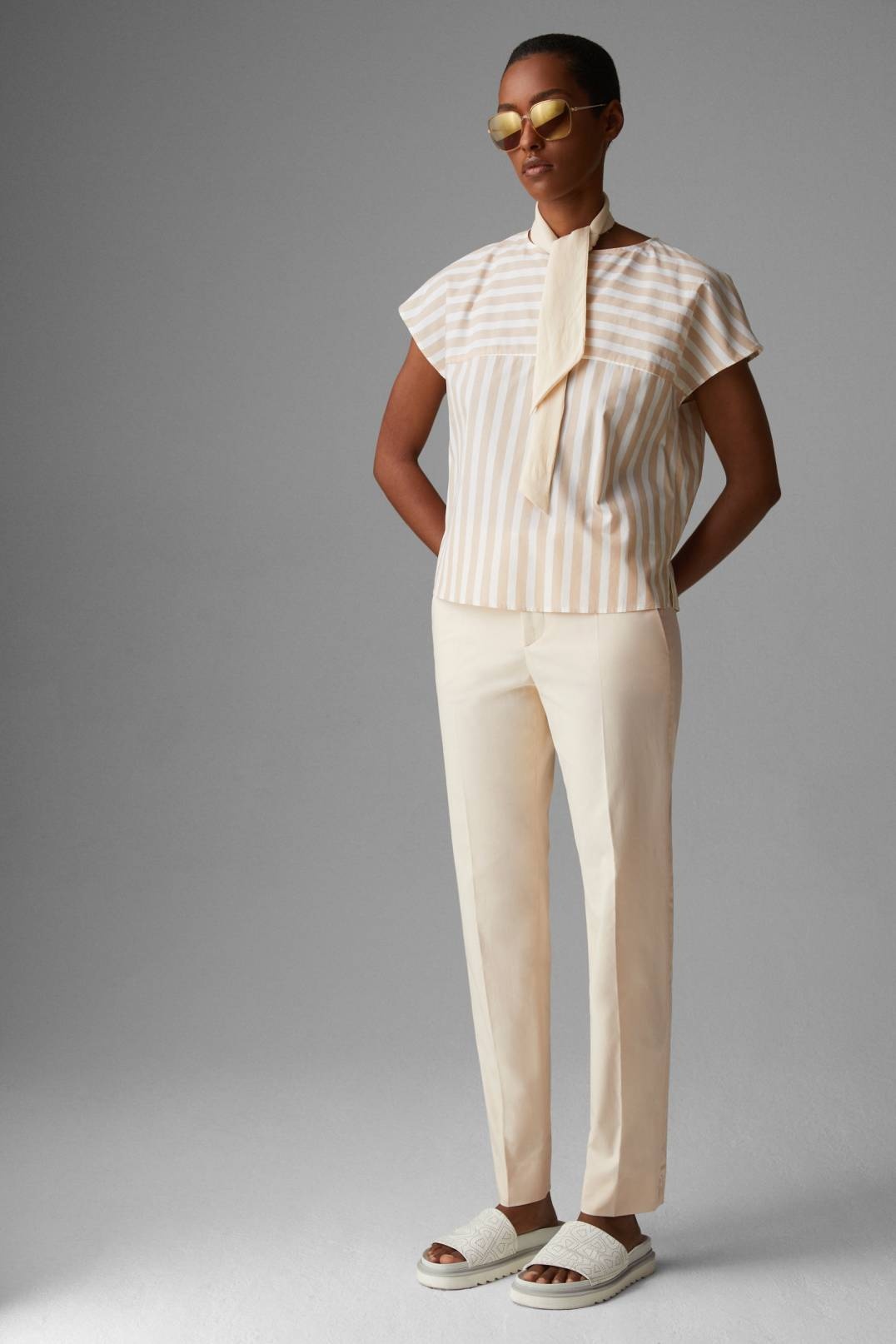 JOY STRETCH PANTS IN CREAM - 4