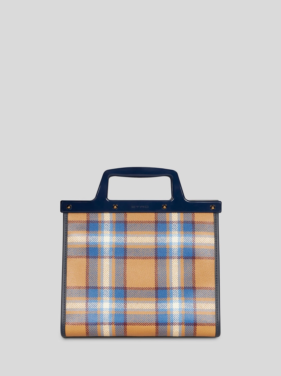 MEDIUM LOVE TROTTER BAG WITH TARTAN PRINT - 3