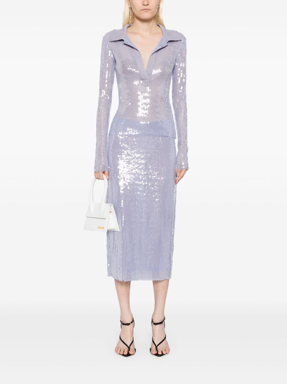 sequinned pencil skirt - 2