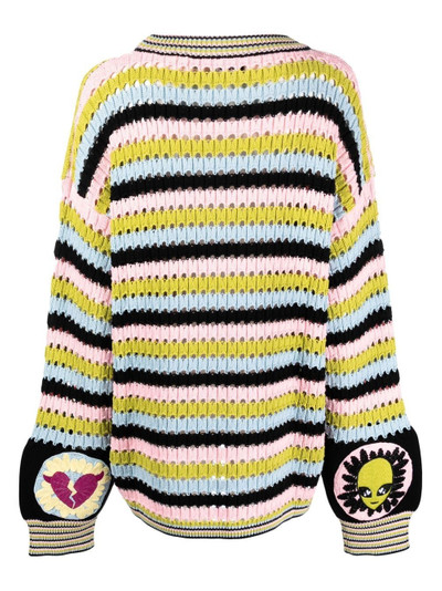 GCDS colour-block stripe knit jumper outlook