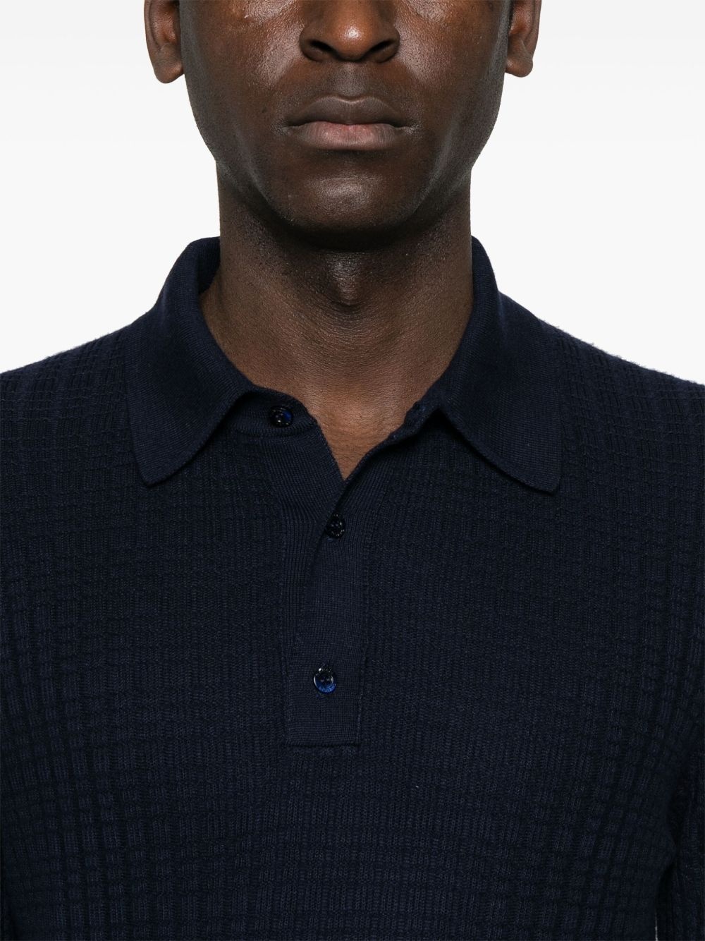 knitted polo shirt - 4