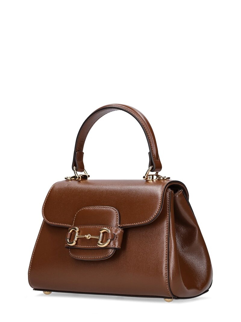 1955 HORSEBIT LEATHER TOP HANDLE BAG - 5