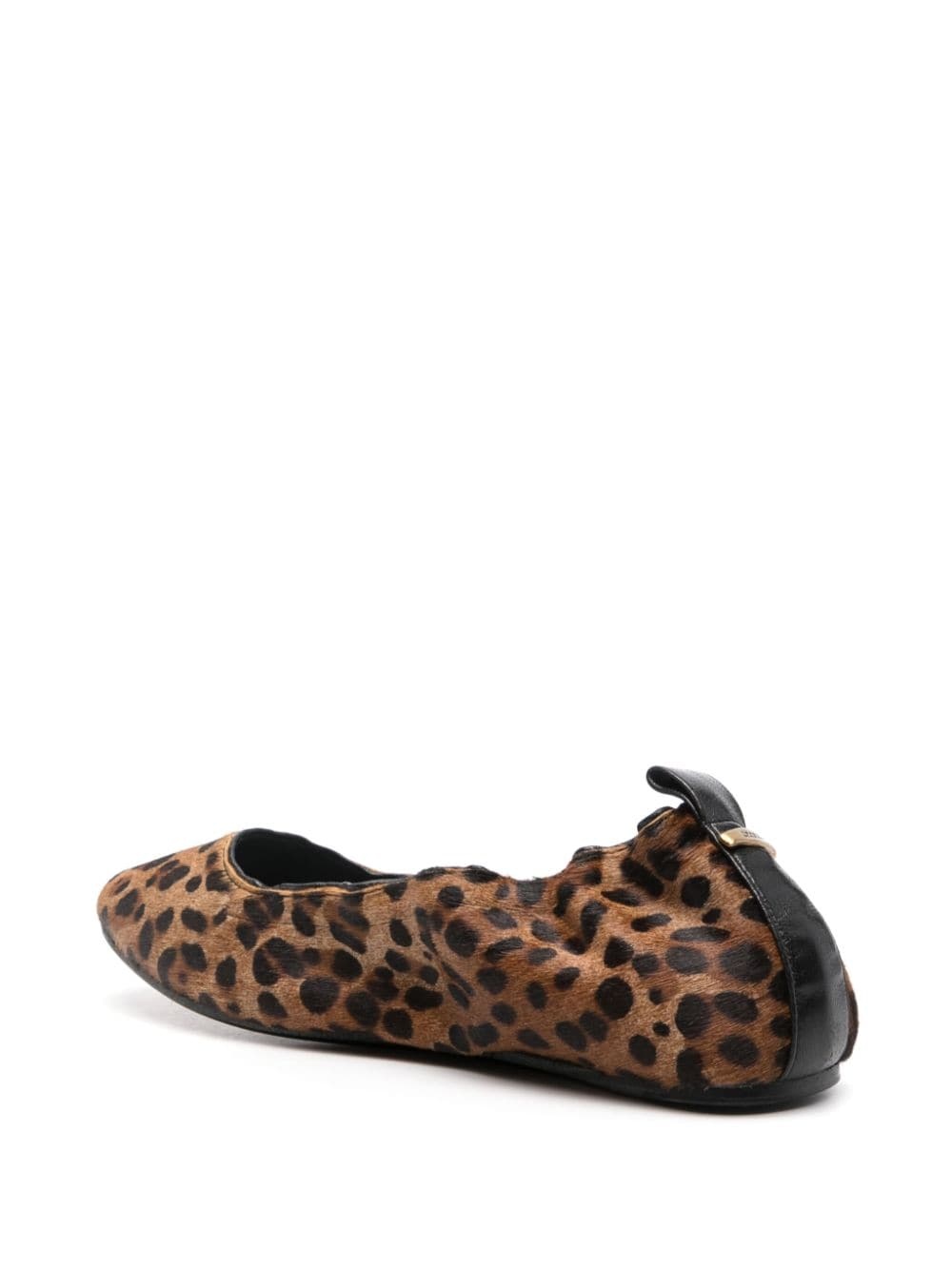 leopard-print ballerina shoes - 3