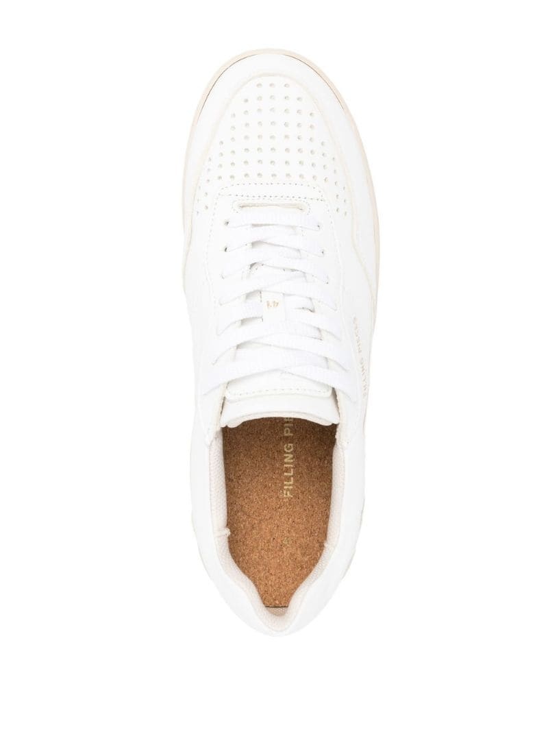 perforated low-top sneakers - 4