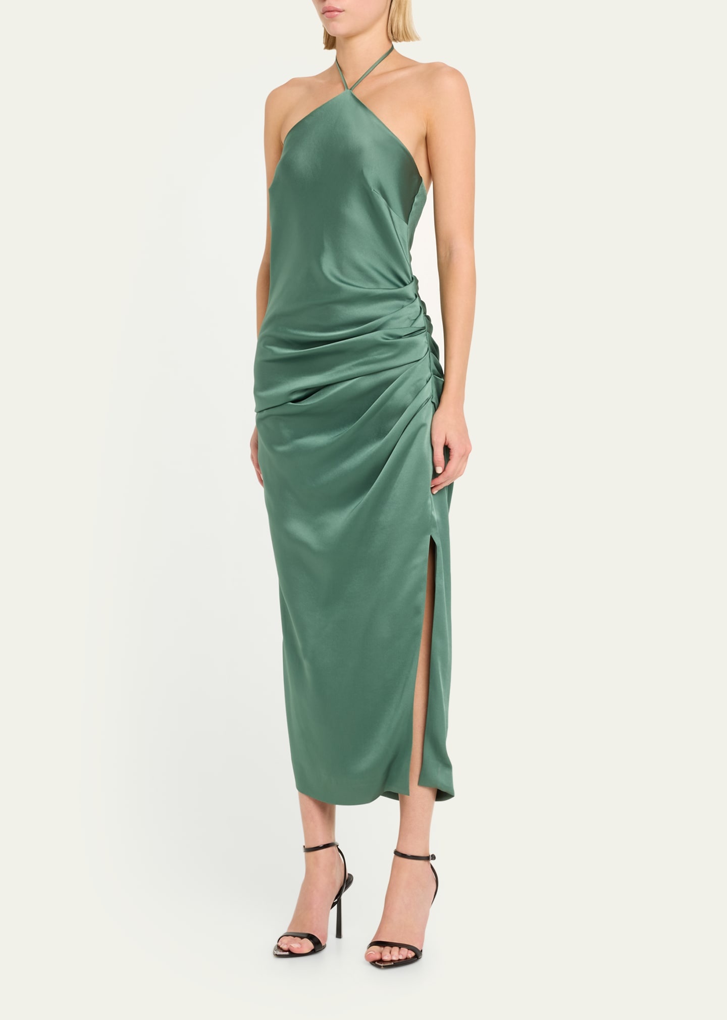 Hansel Satin Halter Midi Gown - 4