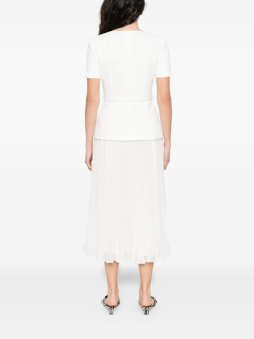 v-neck midi dress - 4