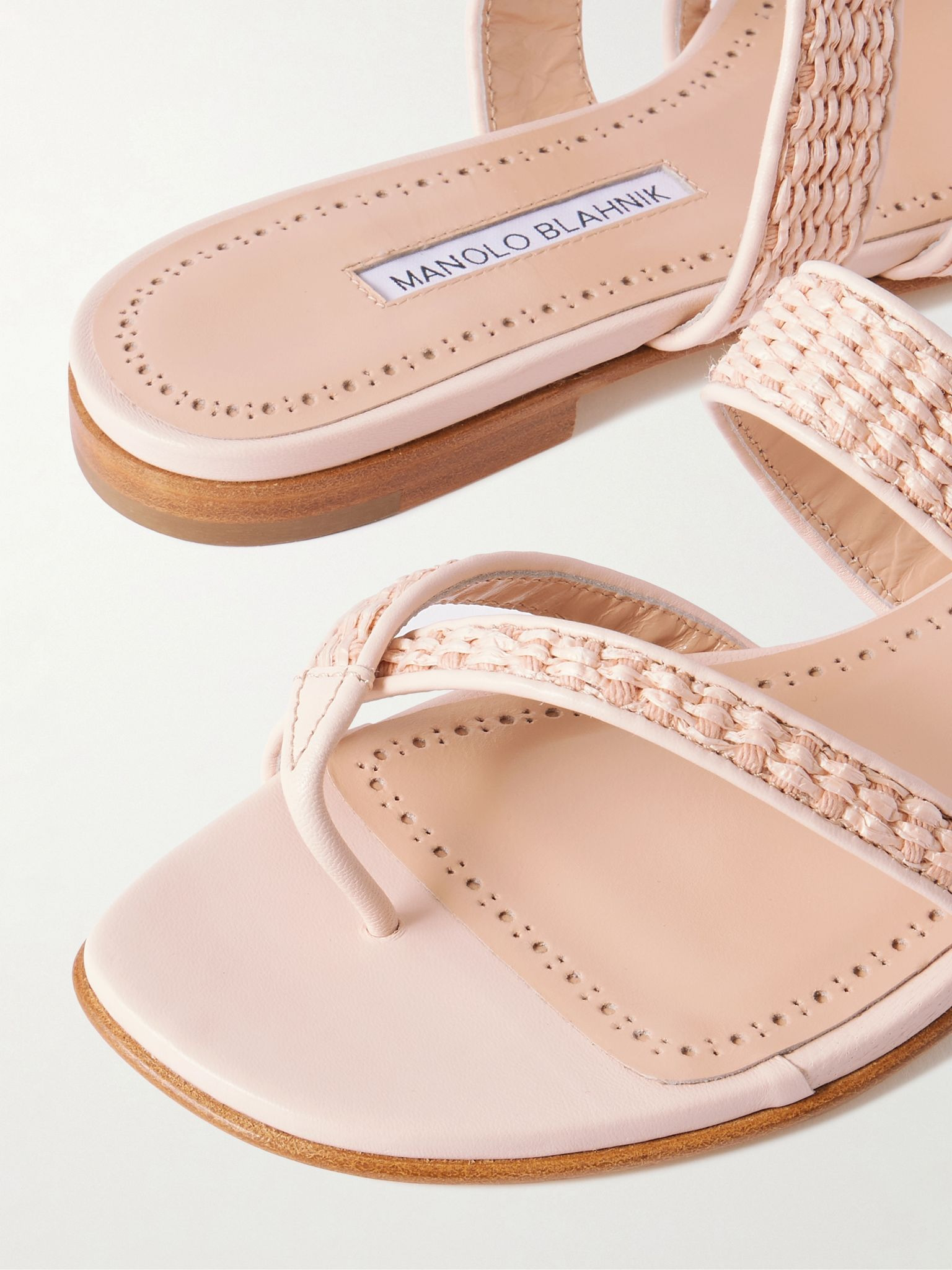 Susara raffia and leather sandals Pink - 4