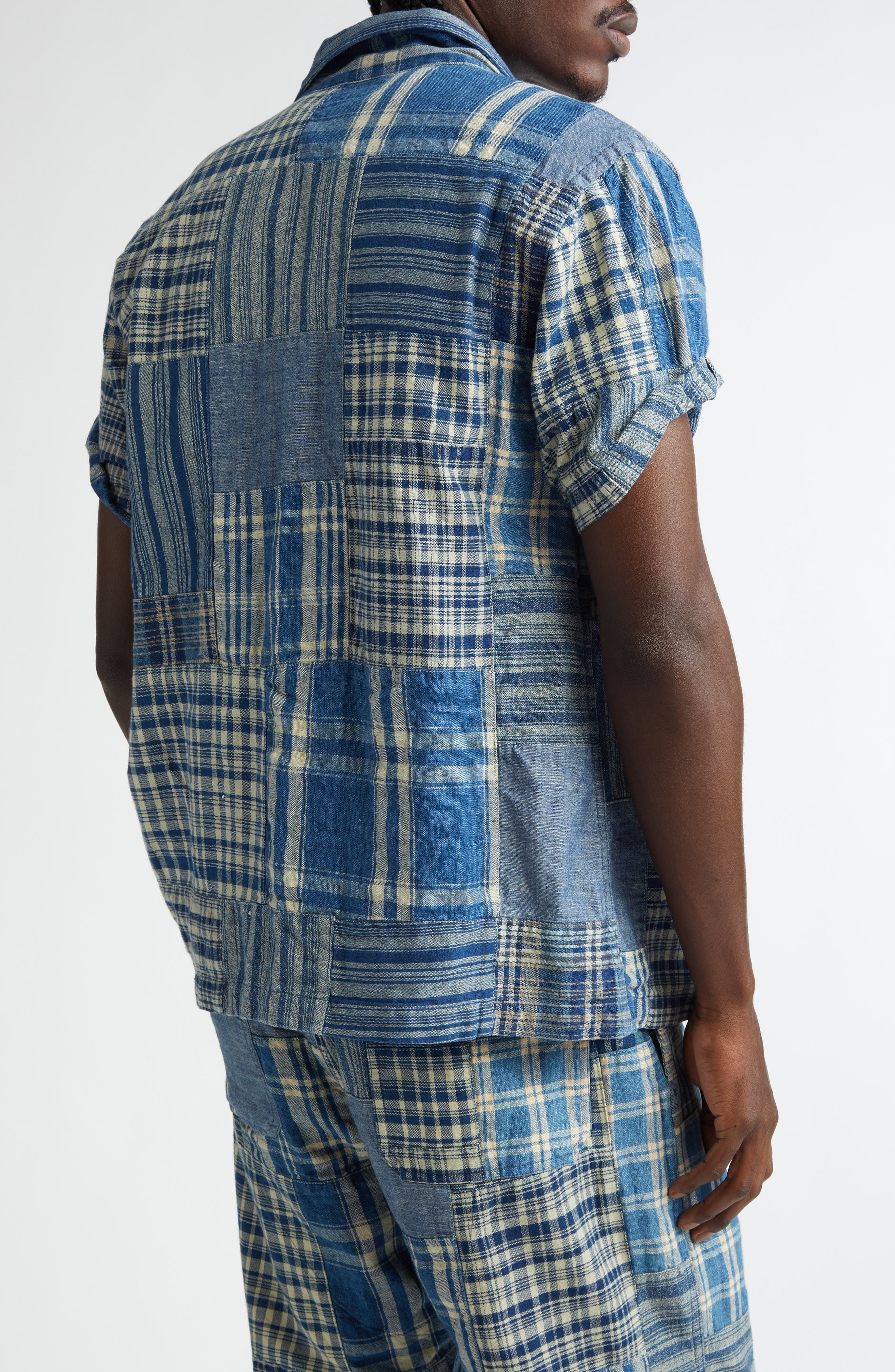 Double RL Indigo Patchwork Camp Shirt at Nordstrom - 3
