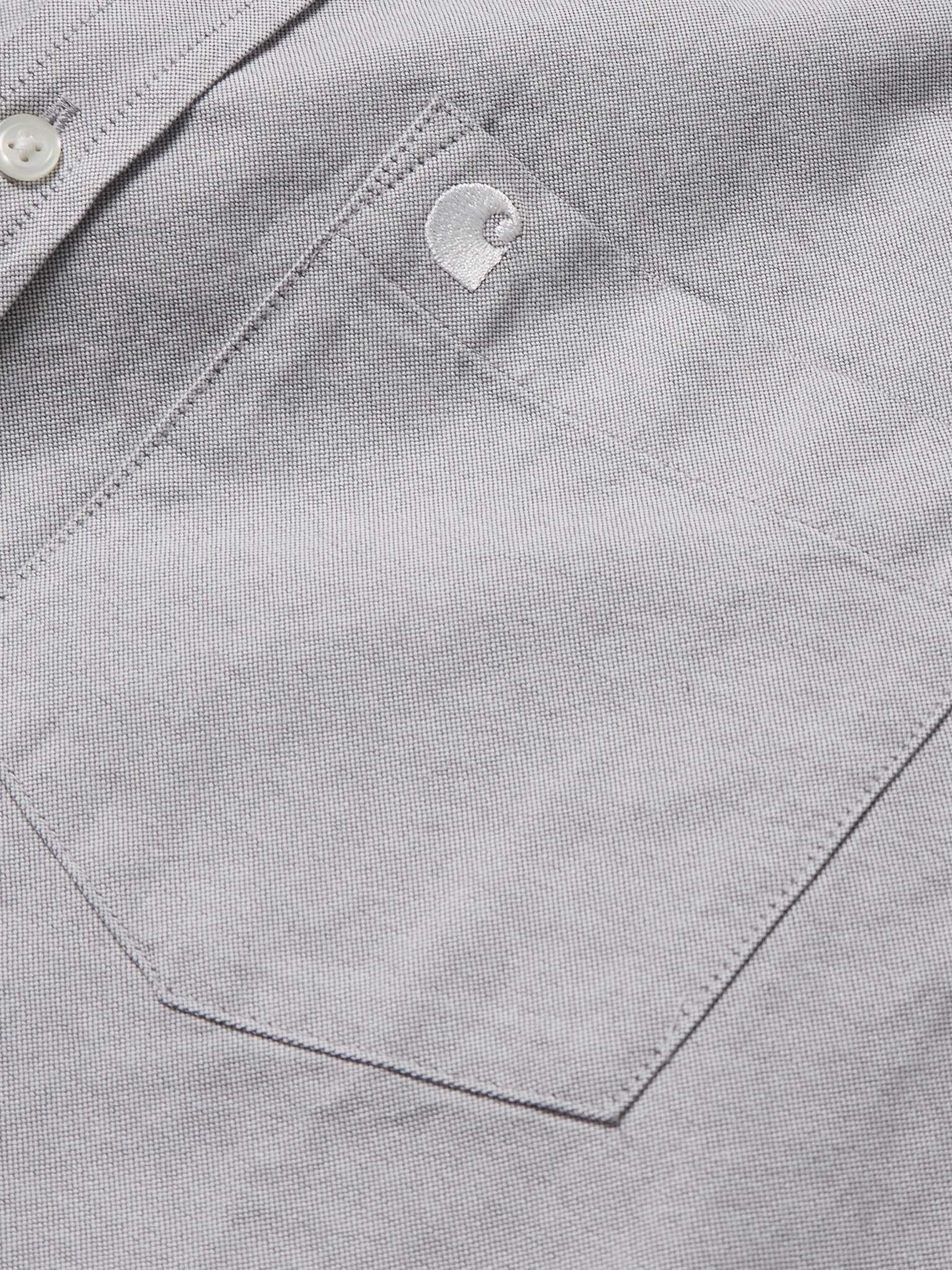 Button-Down Collar Logo-Embroidered Cotton Oxford Shirt - 3