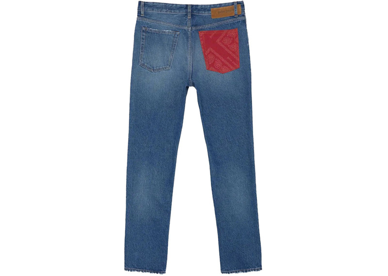 Palm Angels Palm Angels Bandana Straight Fit Jeans Blue outlook