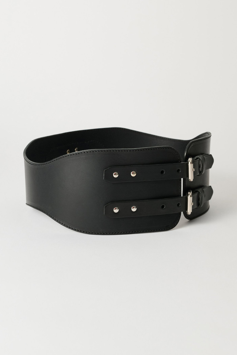 Girdle Belt Slow Black Arid Bull Hide 5