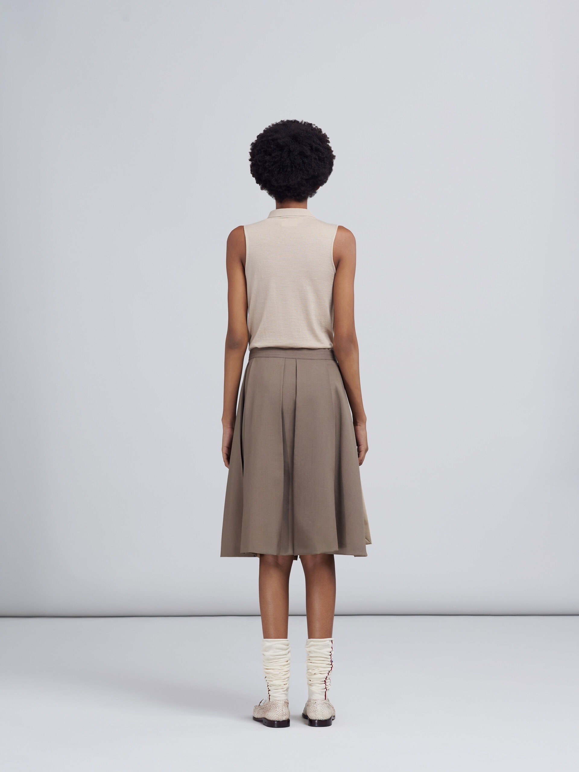 COLOURBLOCK TROPICAL WOOL SKIRT - 3