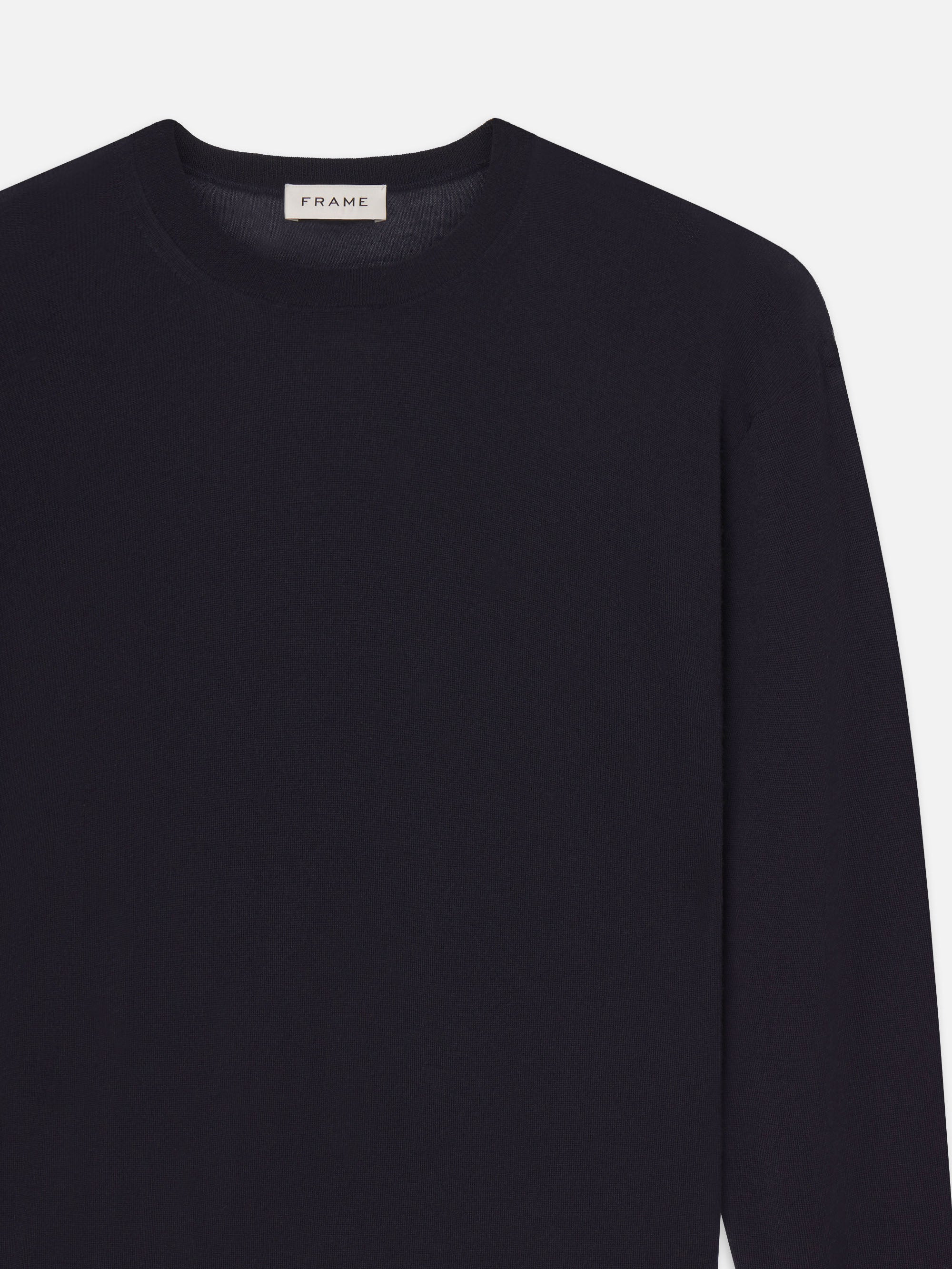 Superfine Crewneck Sweater in Dark Navy - 2