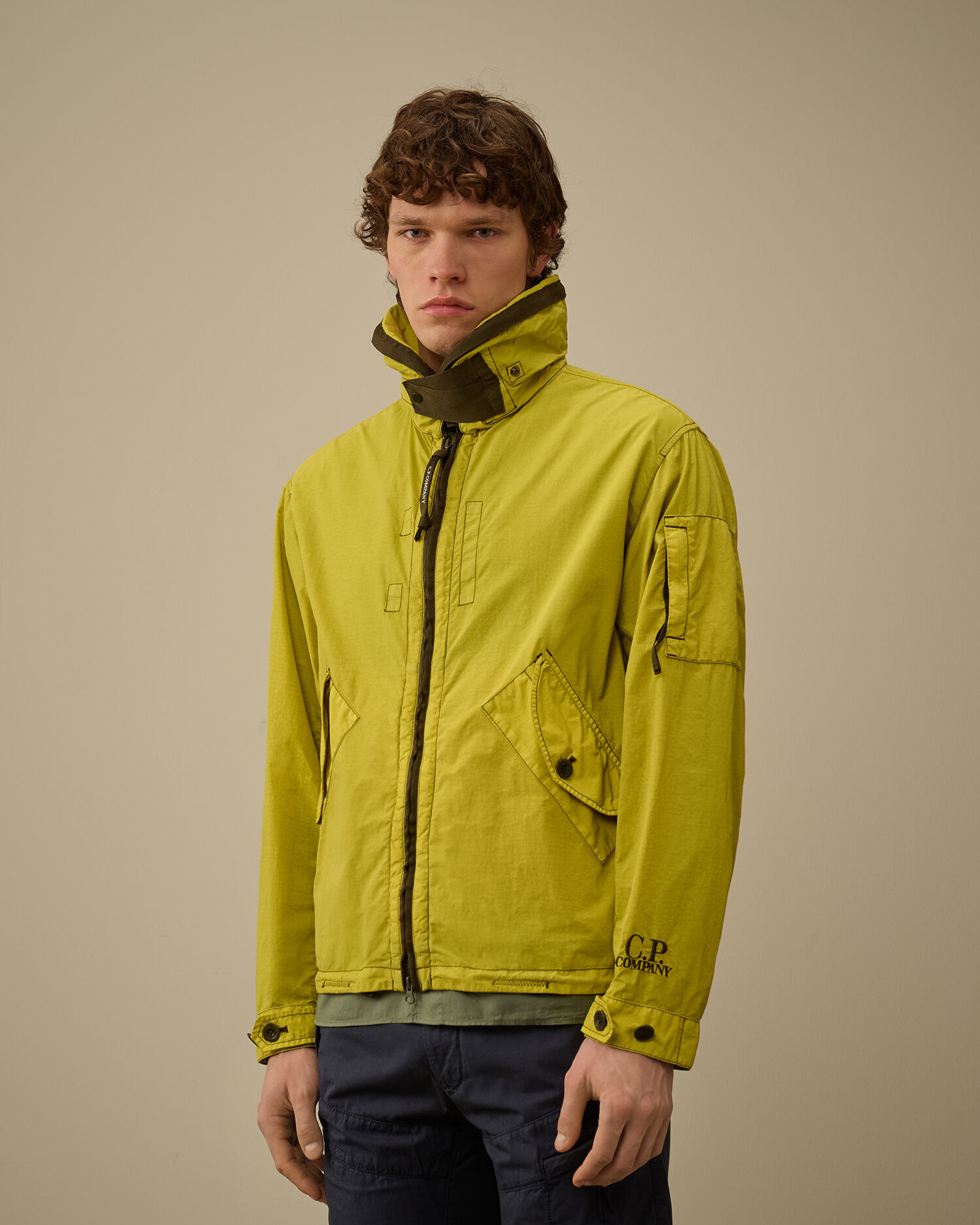 Contrast Flatt Nylon Hooded Jacket - 4