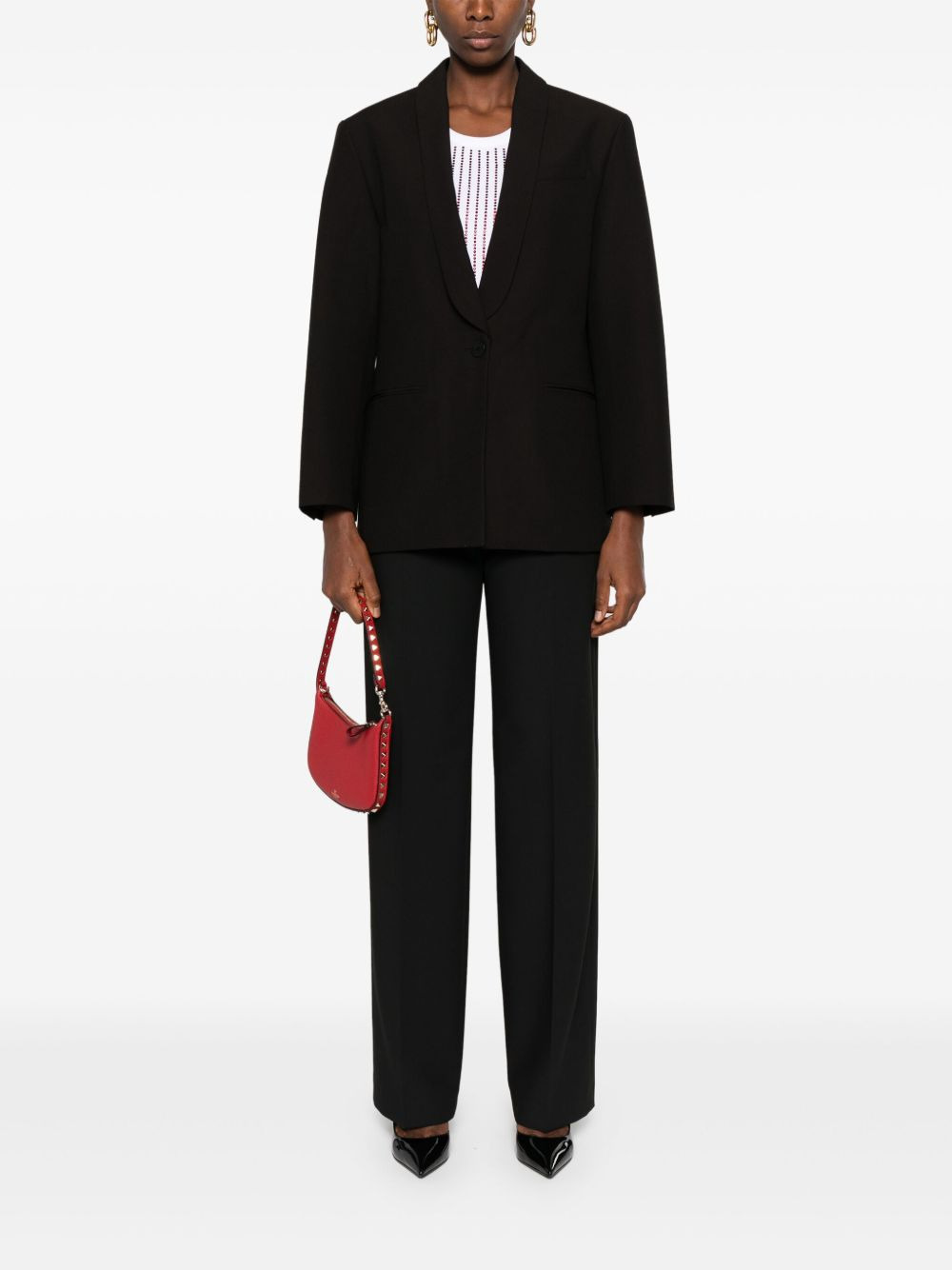 logo-appliqué blazer - 2
