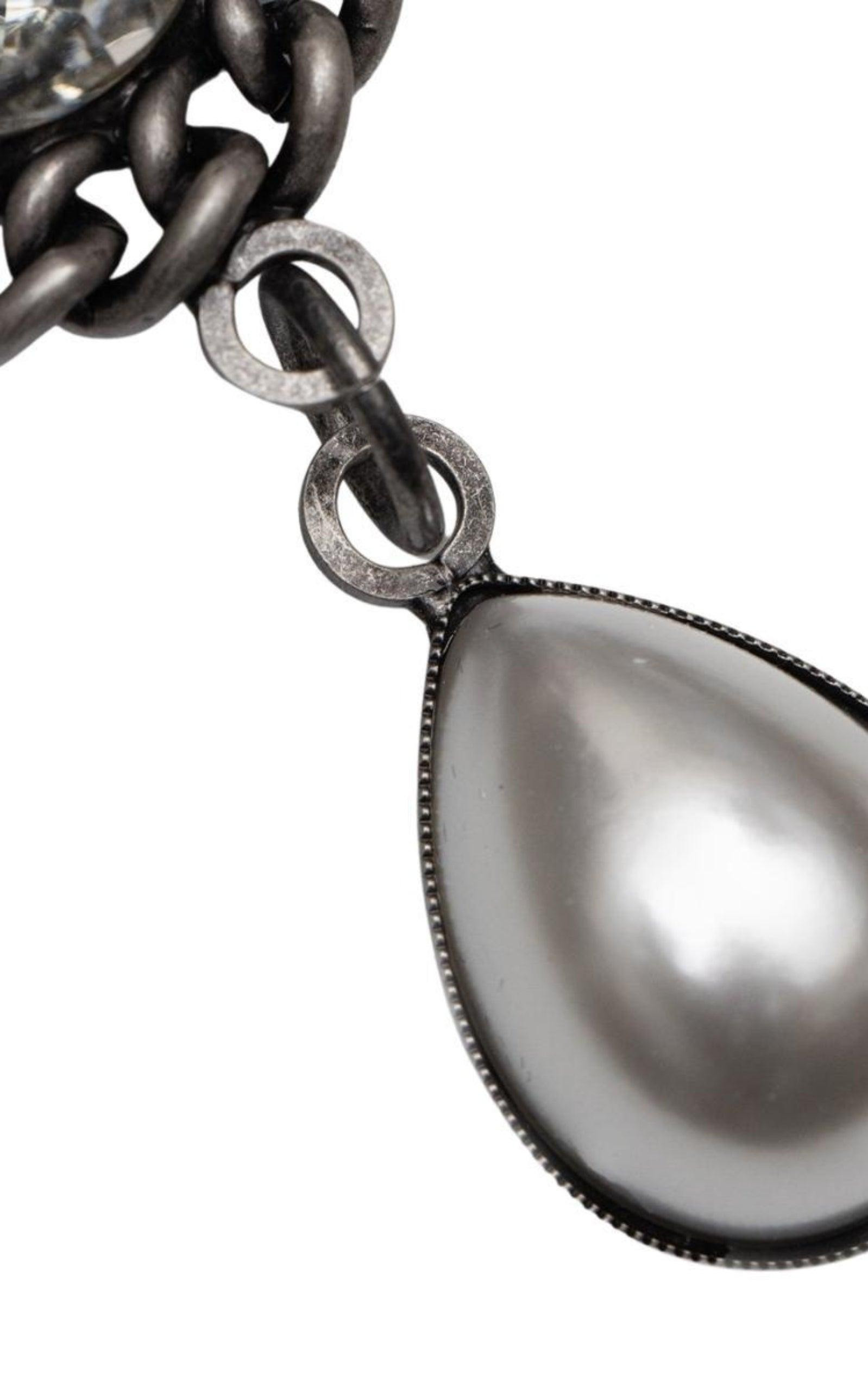 Pearl Drop Clip-On Earrings - 4