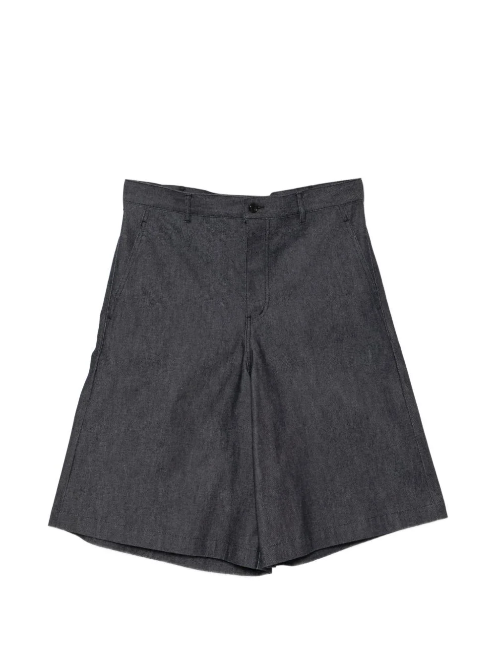 wide-leg denim shorts - 1