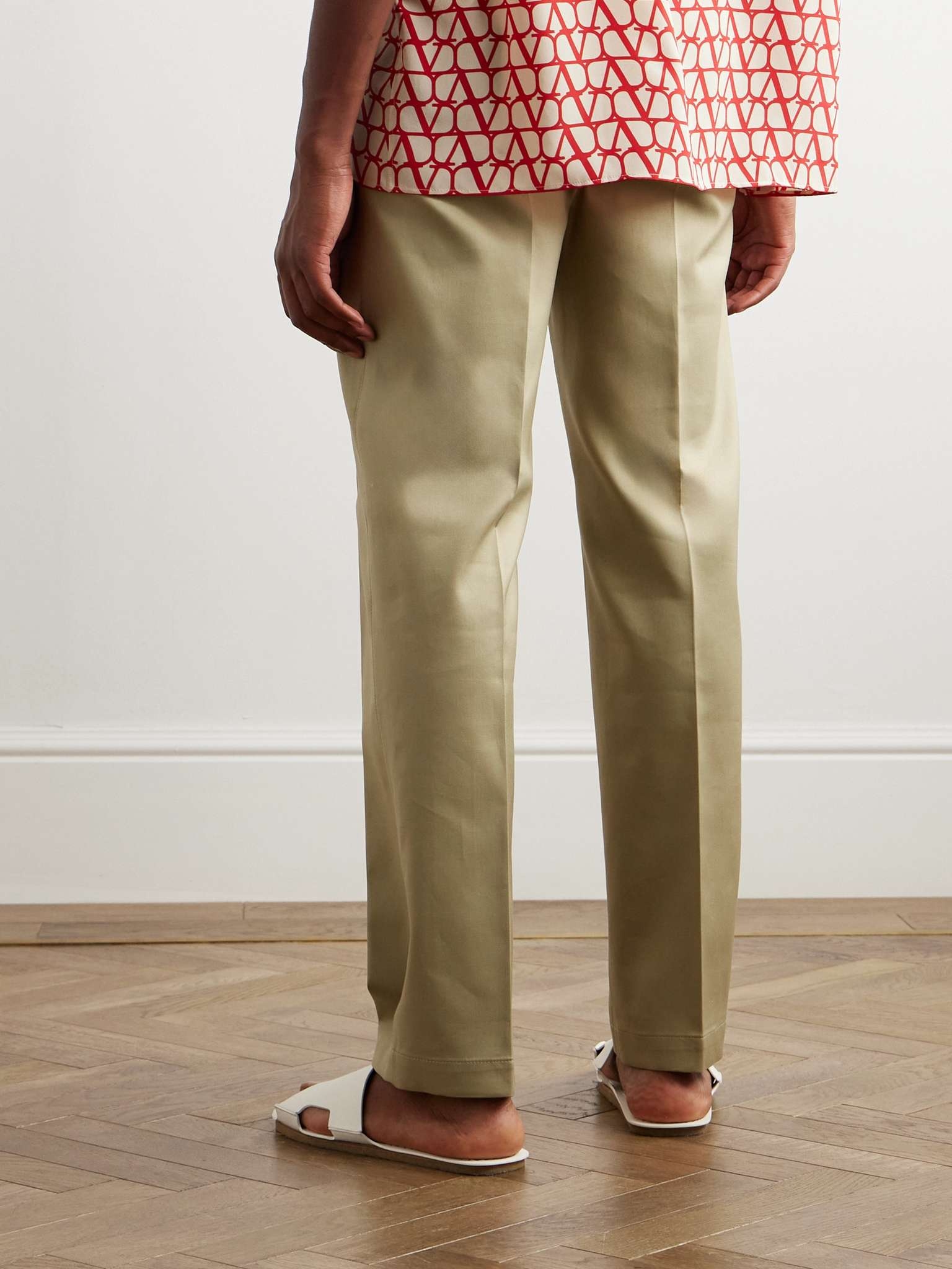Straight-Leg Cotton-Gabardine Trousers - 4