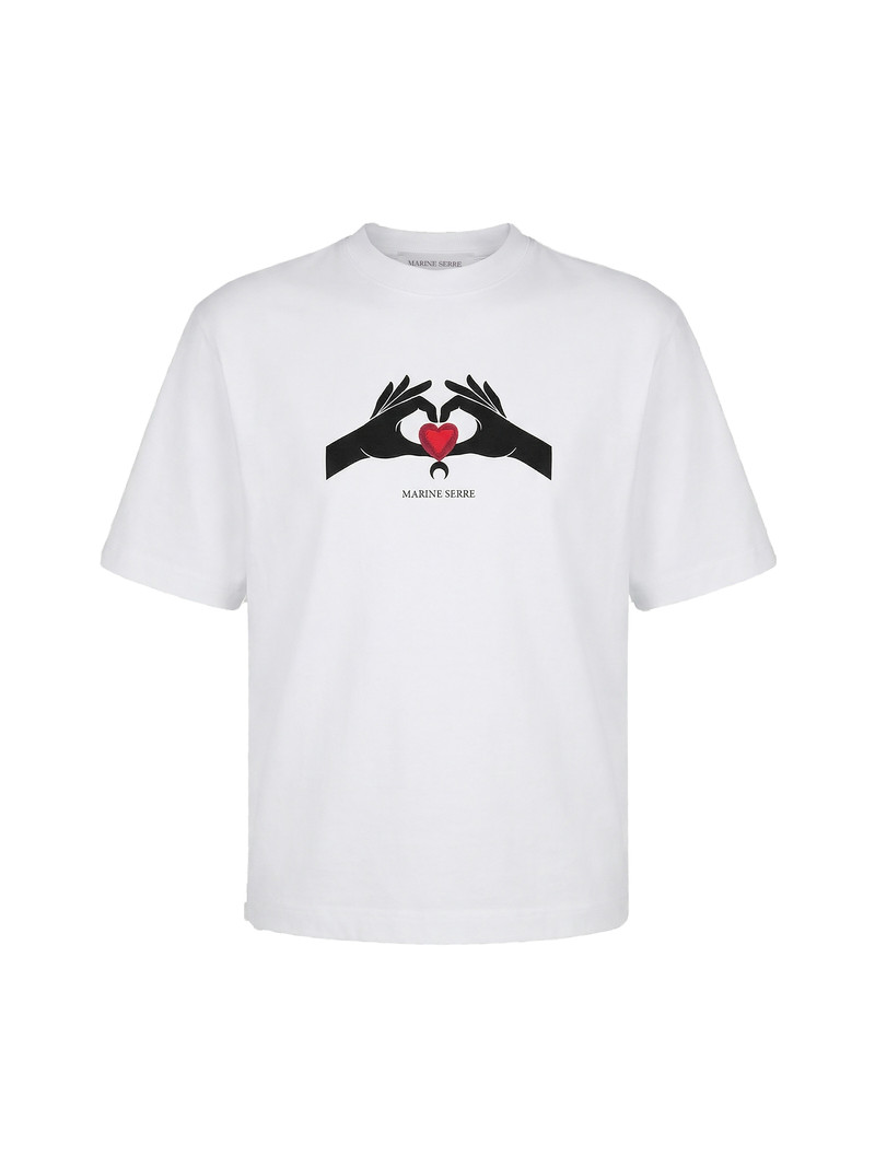 VALENTINE'S MOON HEART CREWNECK T-SHIRT 1
