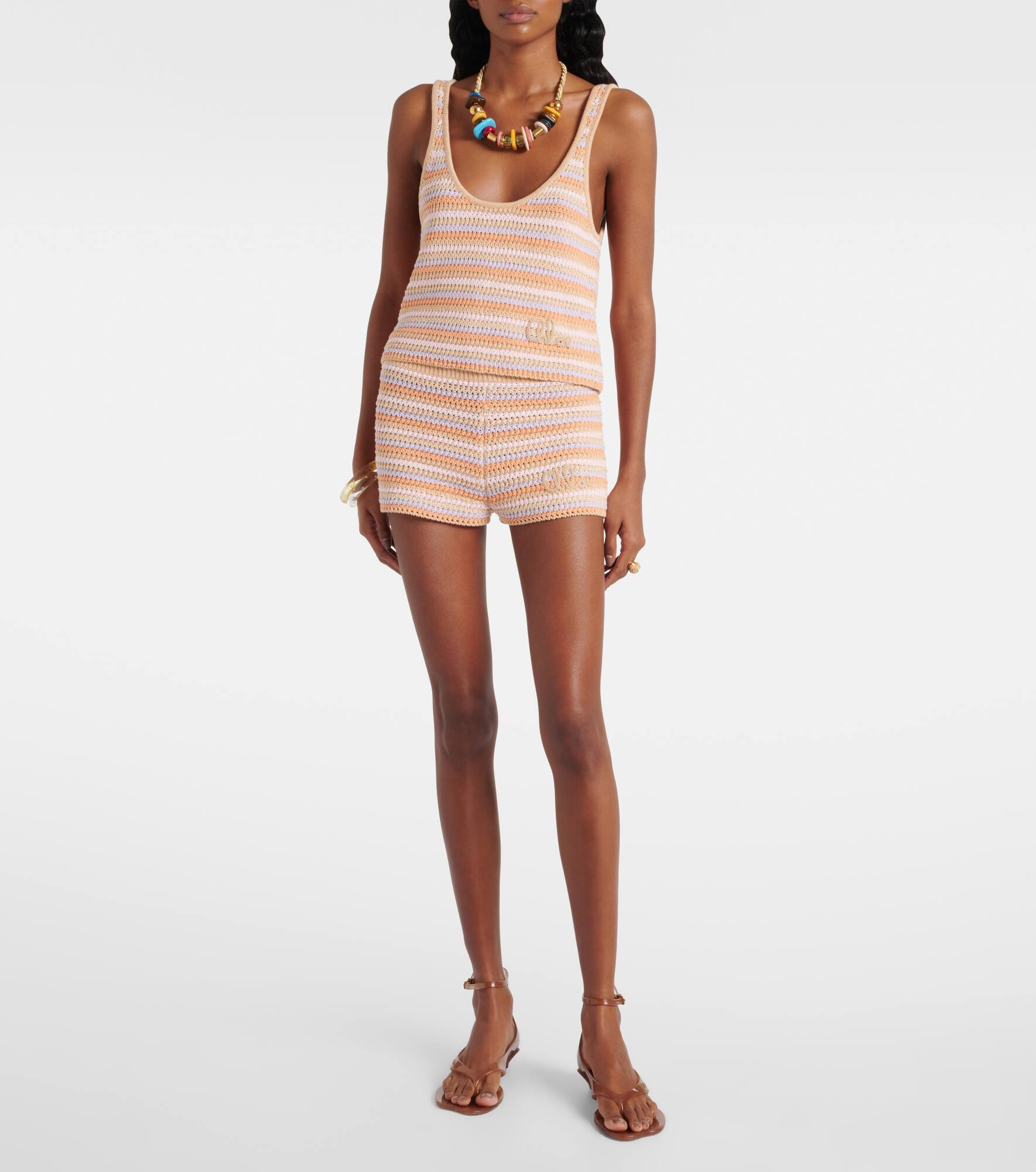 Knitted cotton tank top - 2