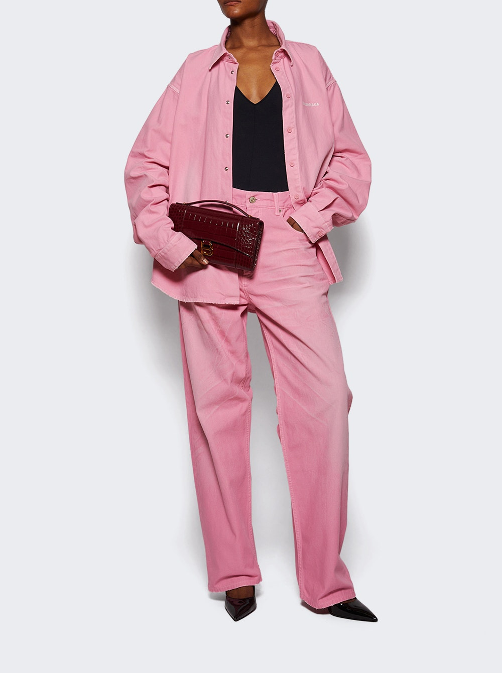 Loose Fit Jeans Faded Pink - 5
