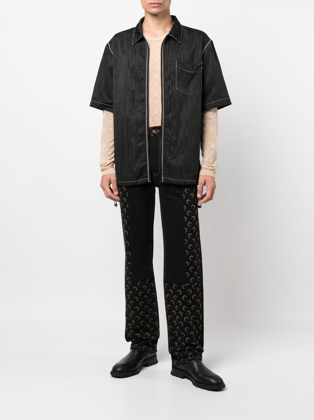 zip-up short-sleeve shirt - 2