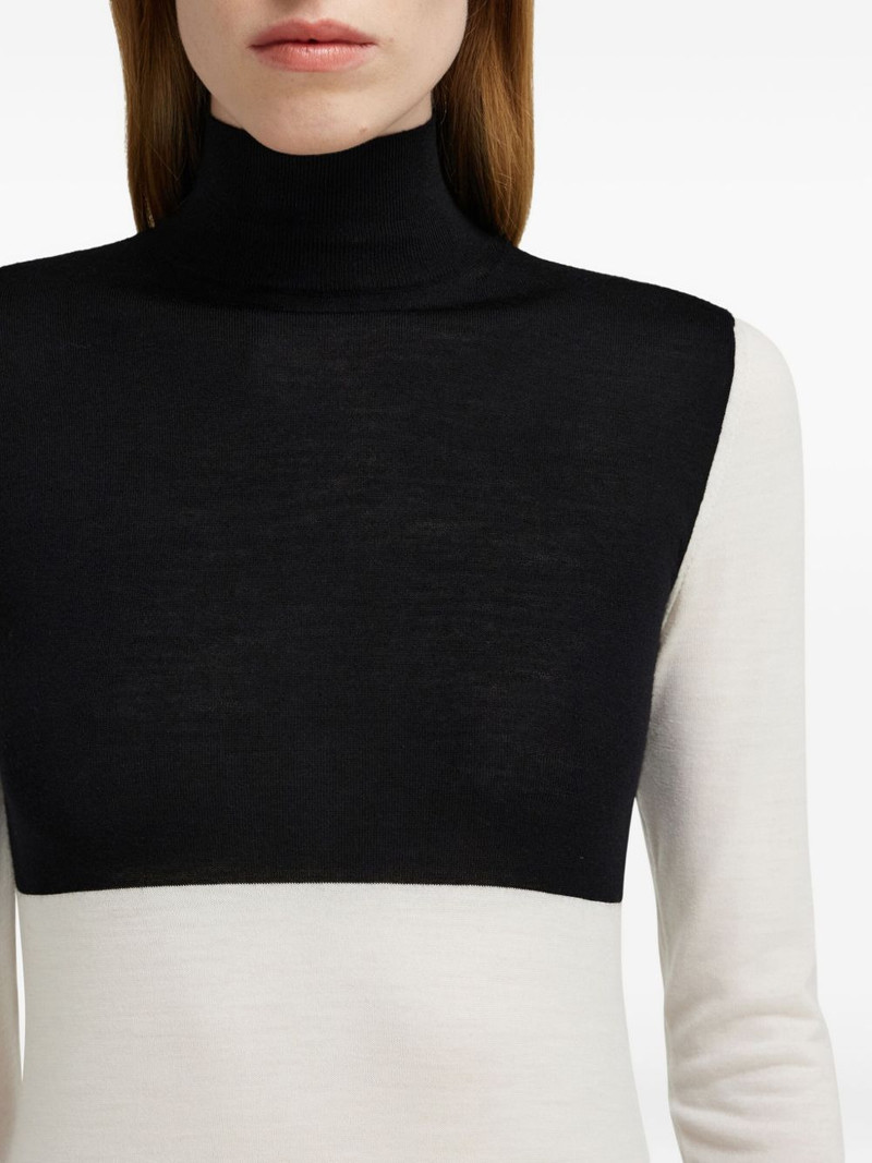 colour-block turtleneck dress 4
