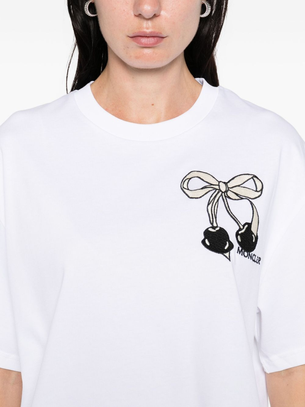bow-embroidered T-shirt - 5