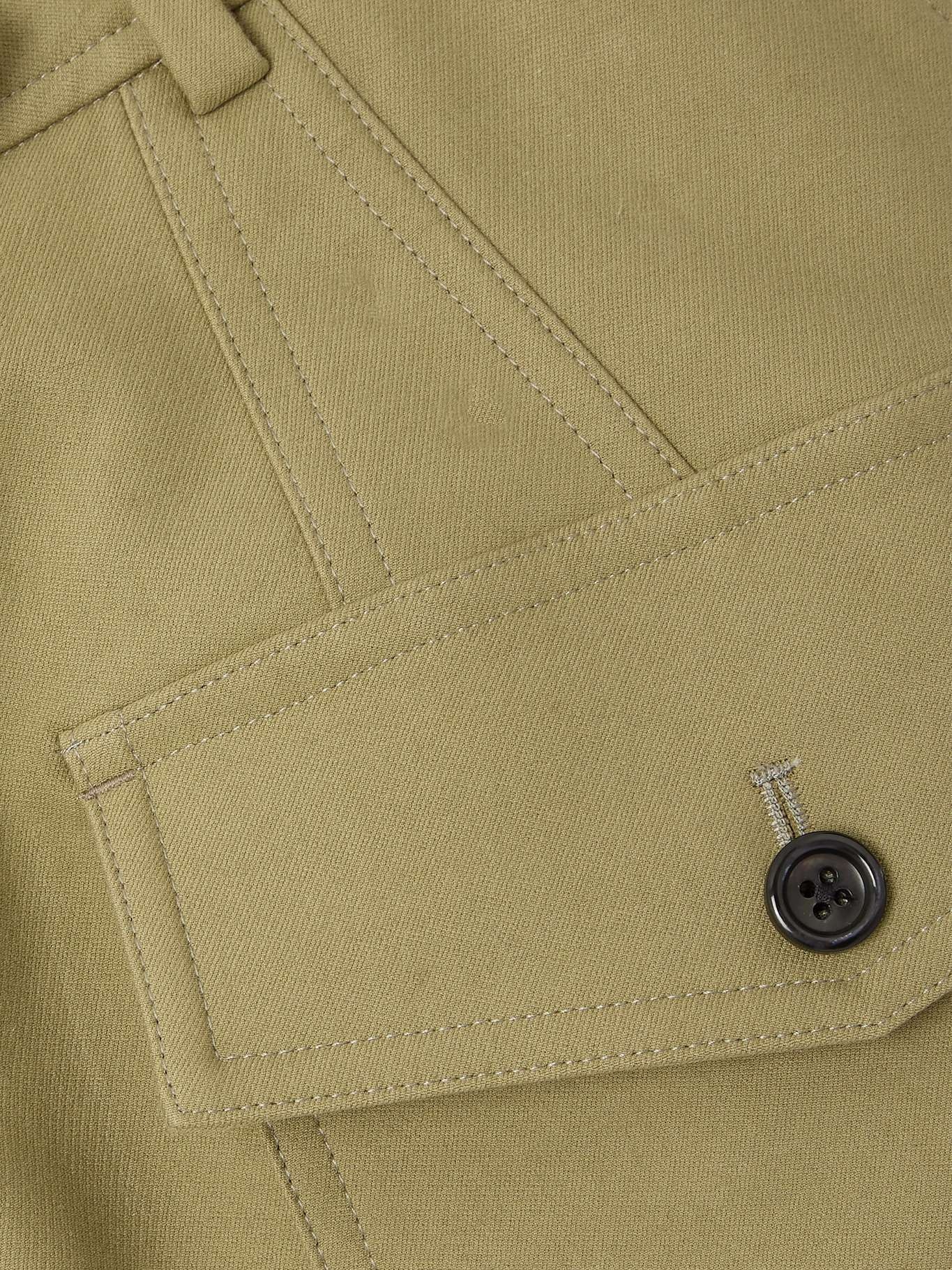 Cotton-blend twill skirt Army green - 4