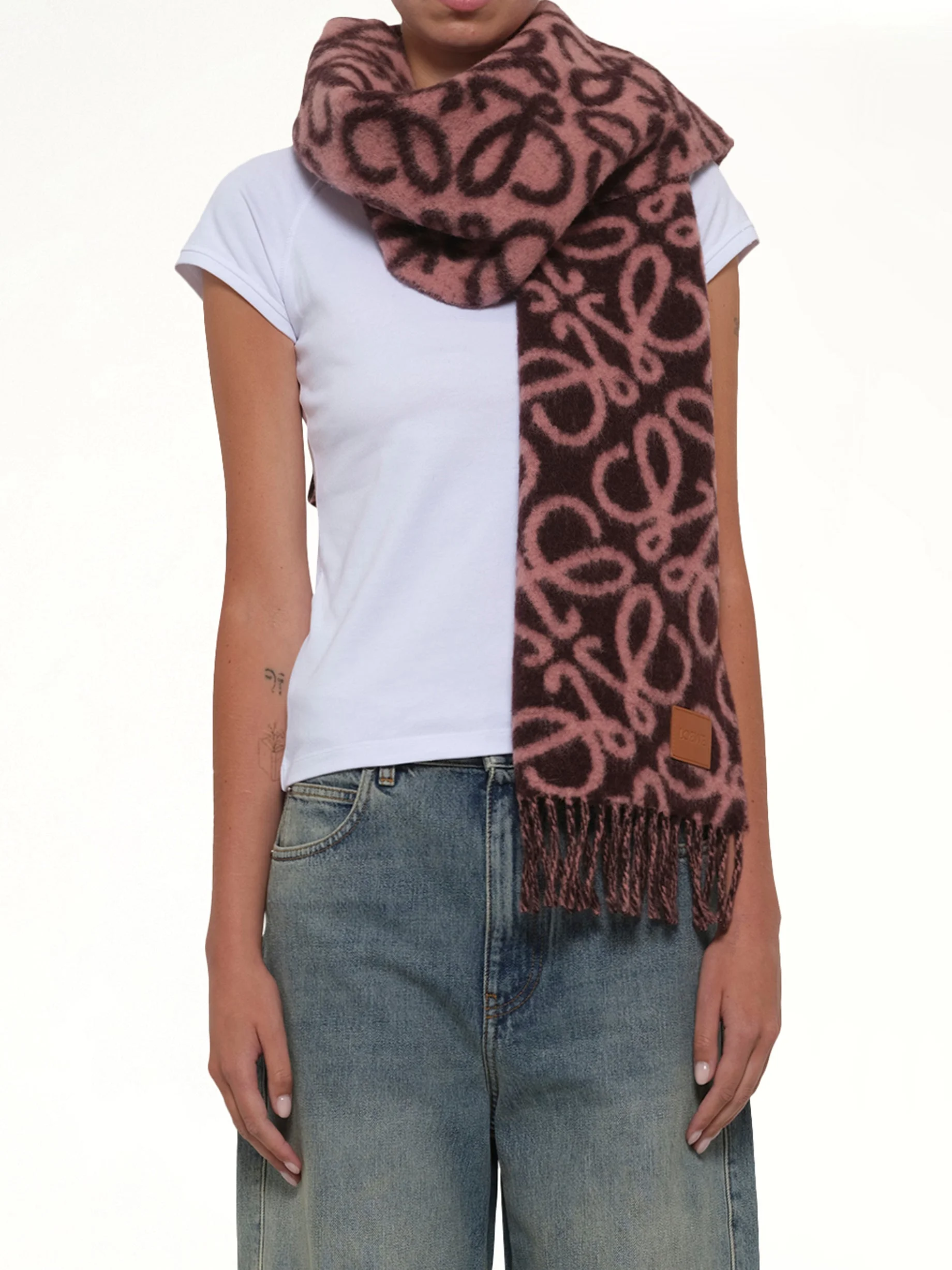 Anagram Scarf in Coffee/Mahogany - 1