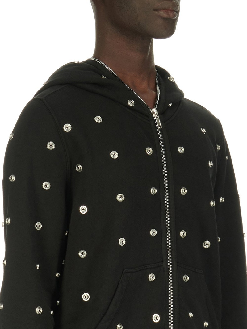 Black Press-Stud Hoodie 4