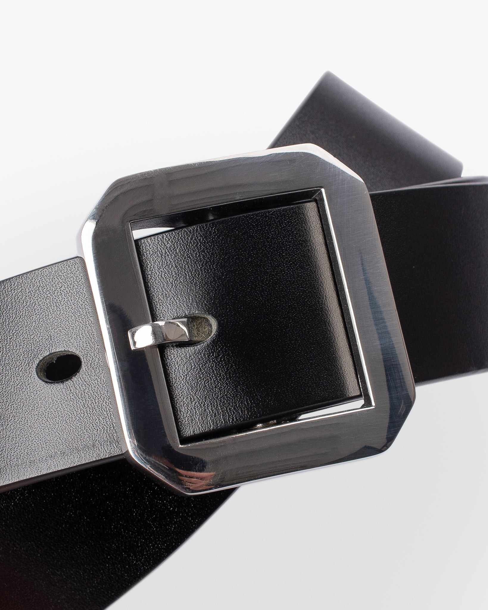 OGL-BELT-FULL-SPGAR-BLK OGL Single Prong Garrison Buckle Leather Belt - Black - 2