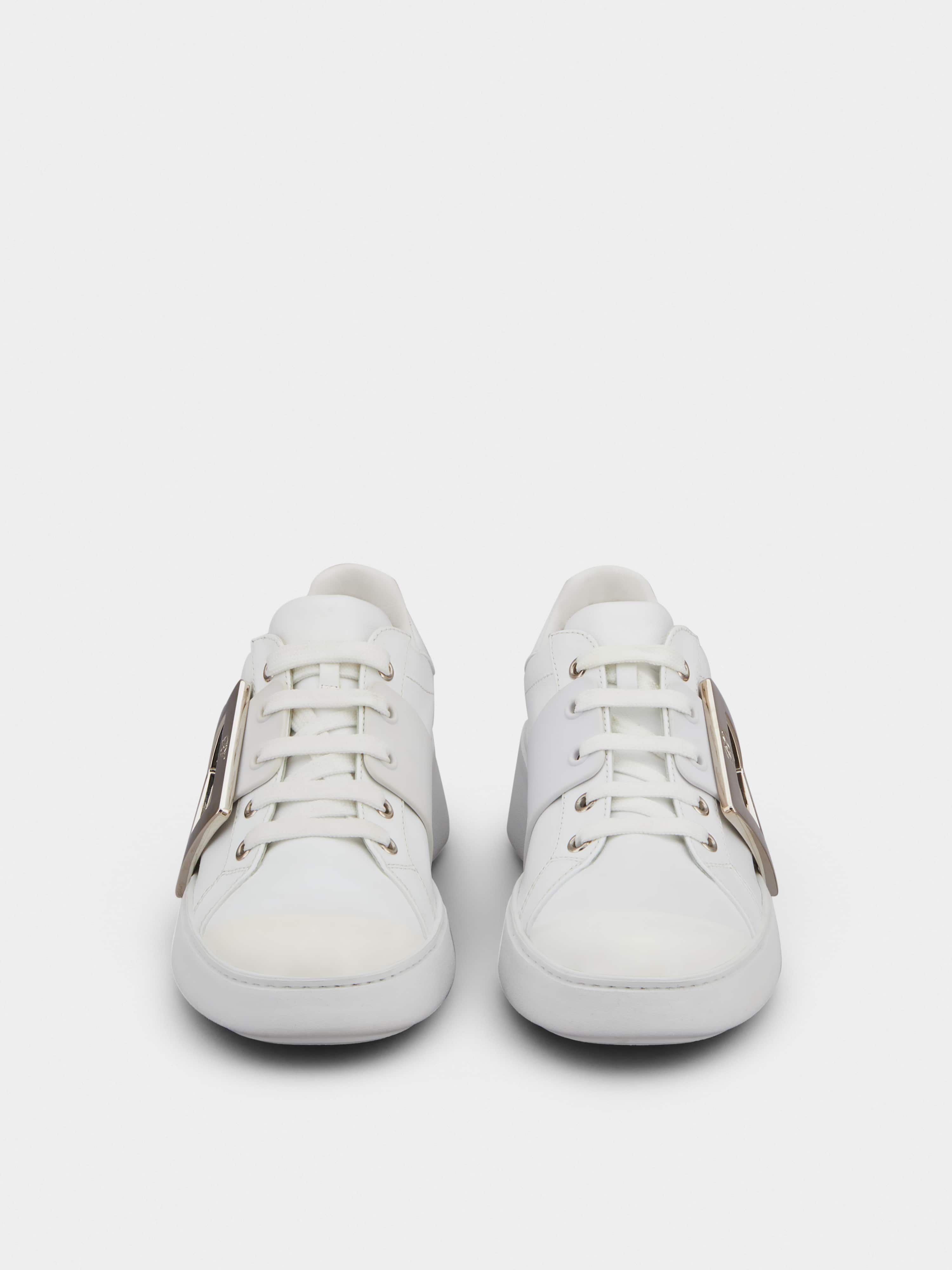 Viv' Skate Metal Buckle Sneakers in Soft Leather - 7