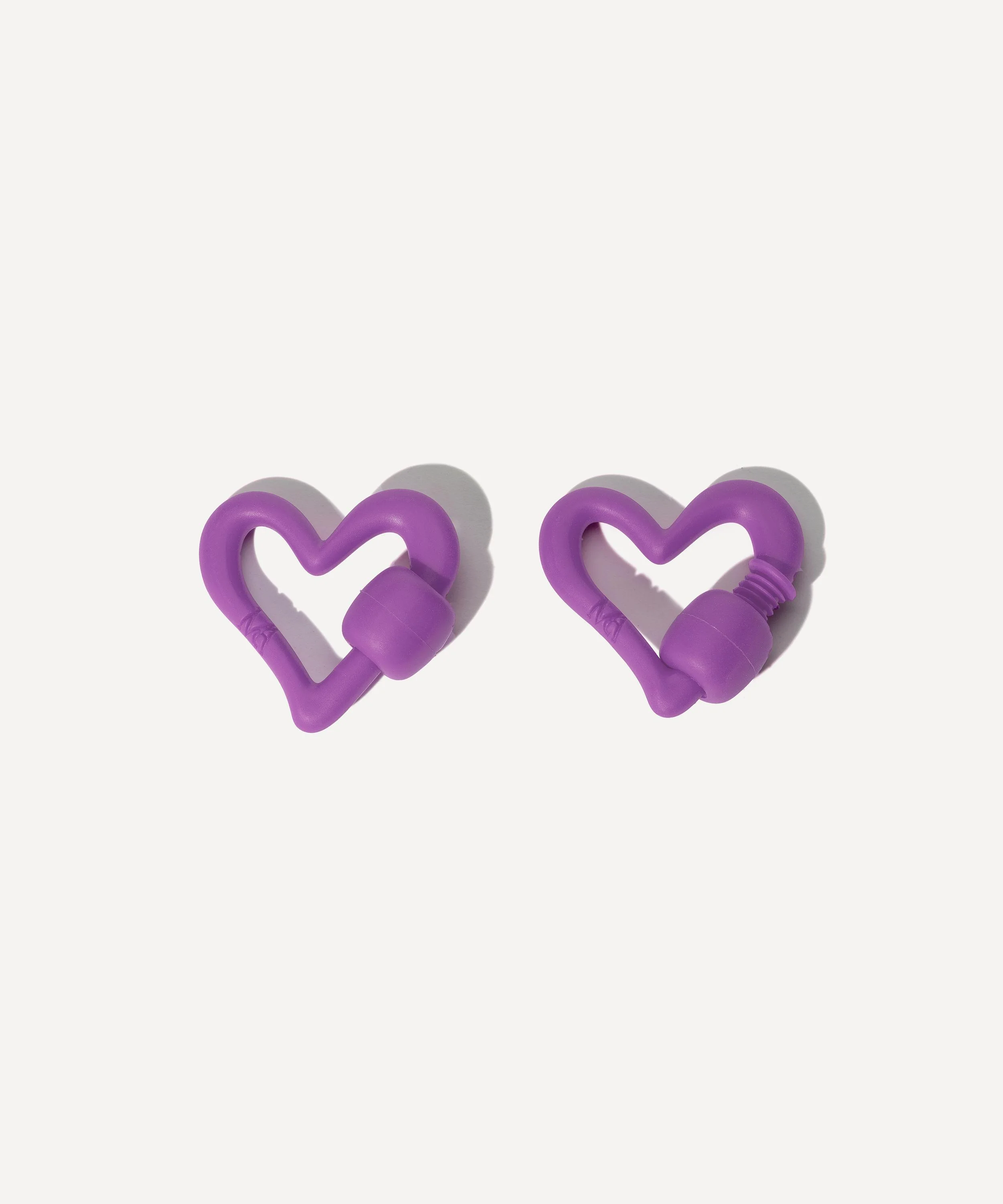 Rubber Freeform Heartlock in Grape Jelly - 1