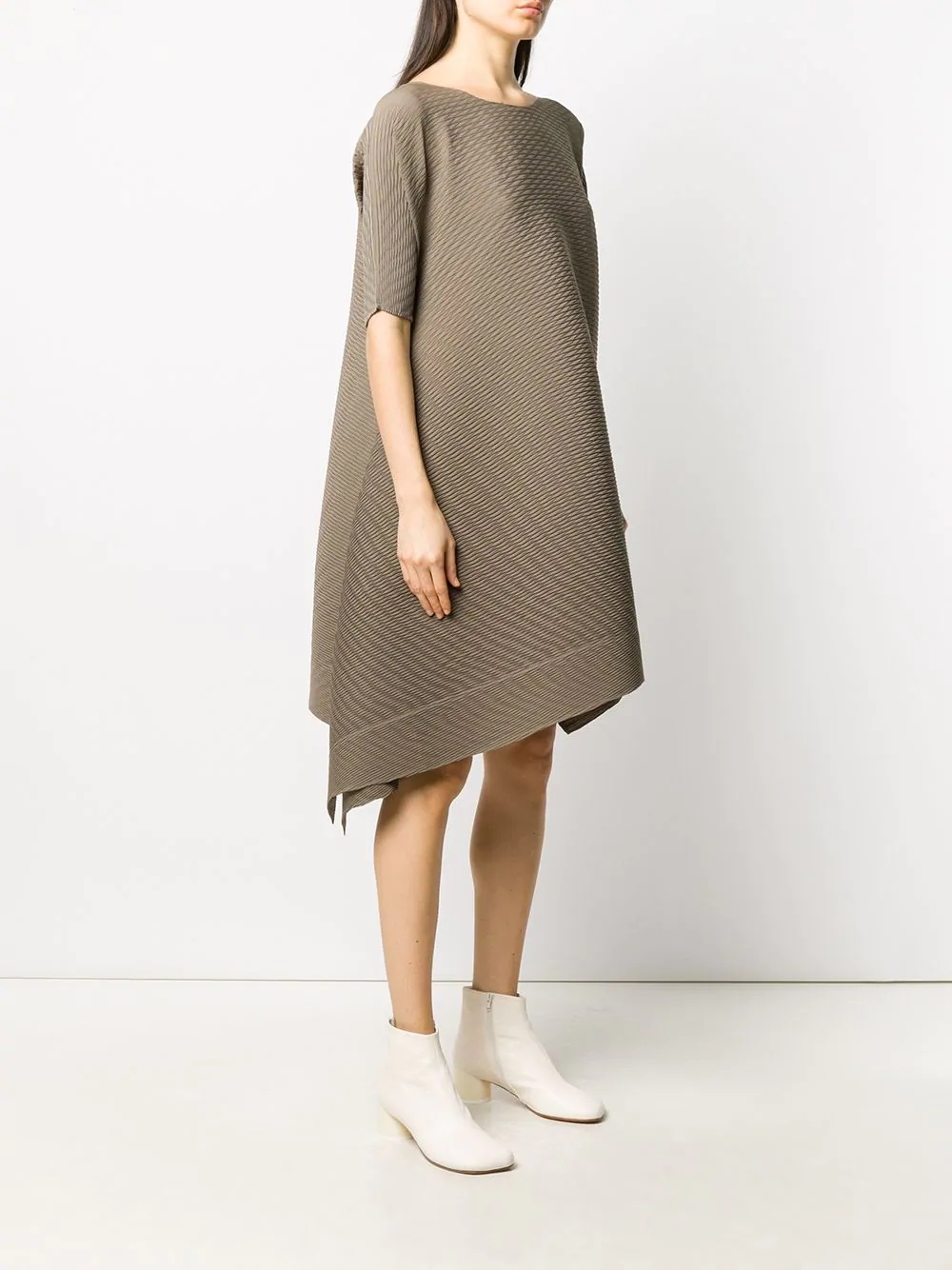 textured asymmetric dress - 3