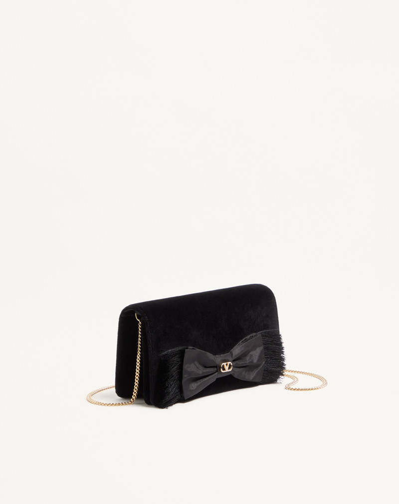 VLOGO SIGNATURE MINI VELVET SHOULDER BAG 2