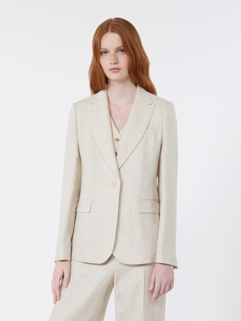 NALUT Linen canvas blazer - ECRU 3