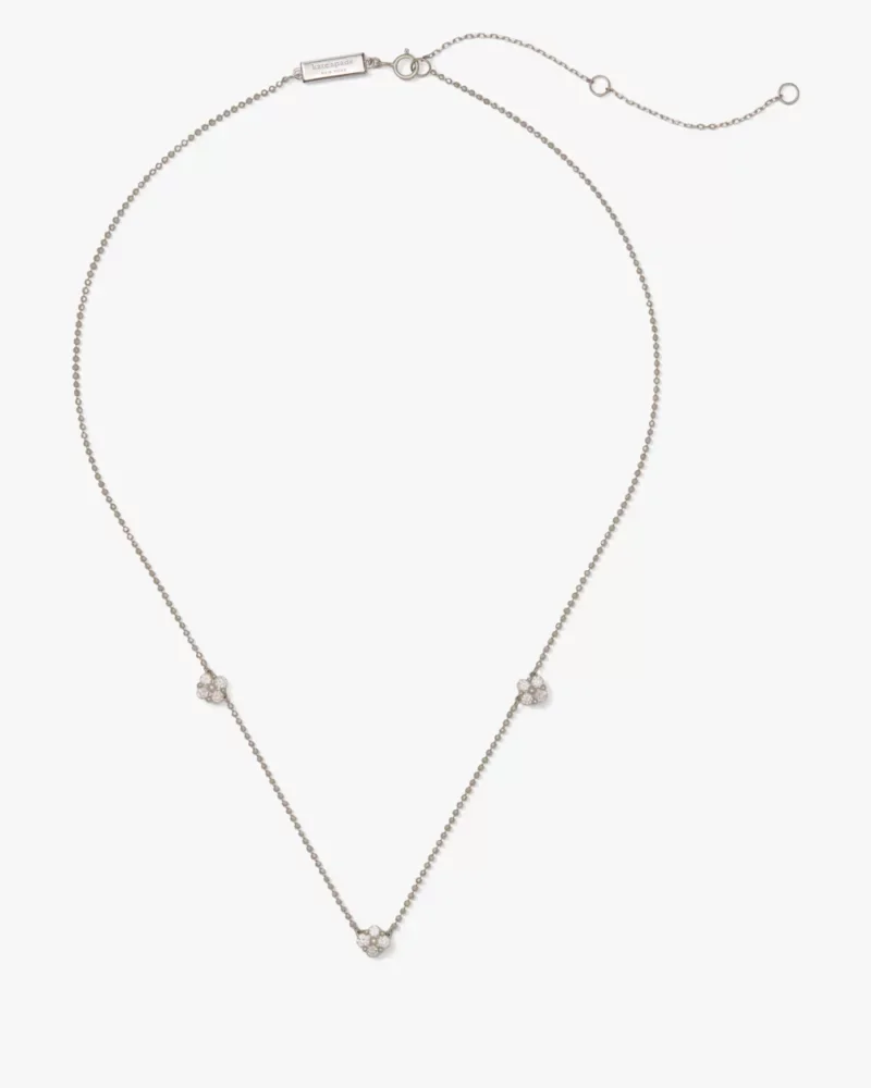 Kate Spade Fine Time To Shine Diamond Flower Necklace - 1