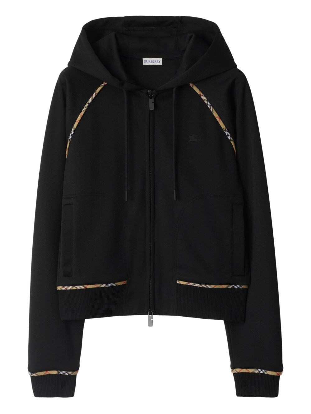 Cotton blend zipped hoodie - 1