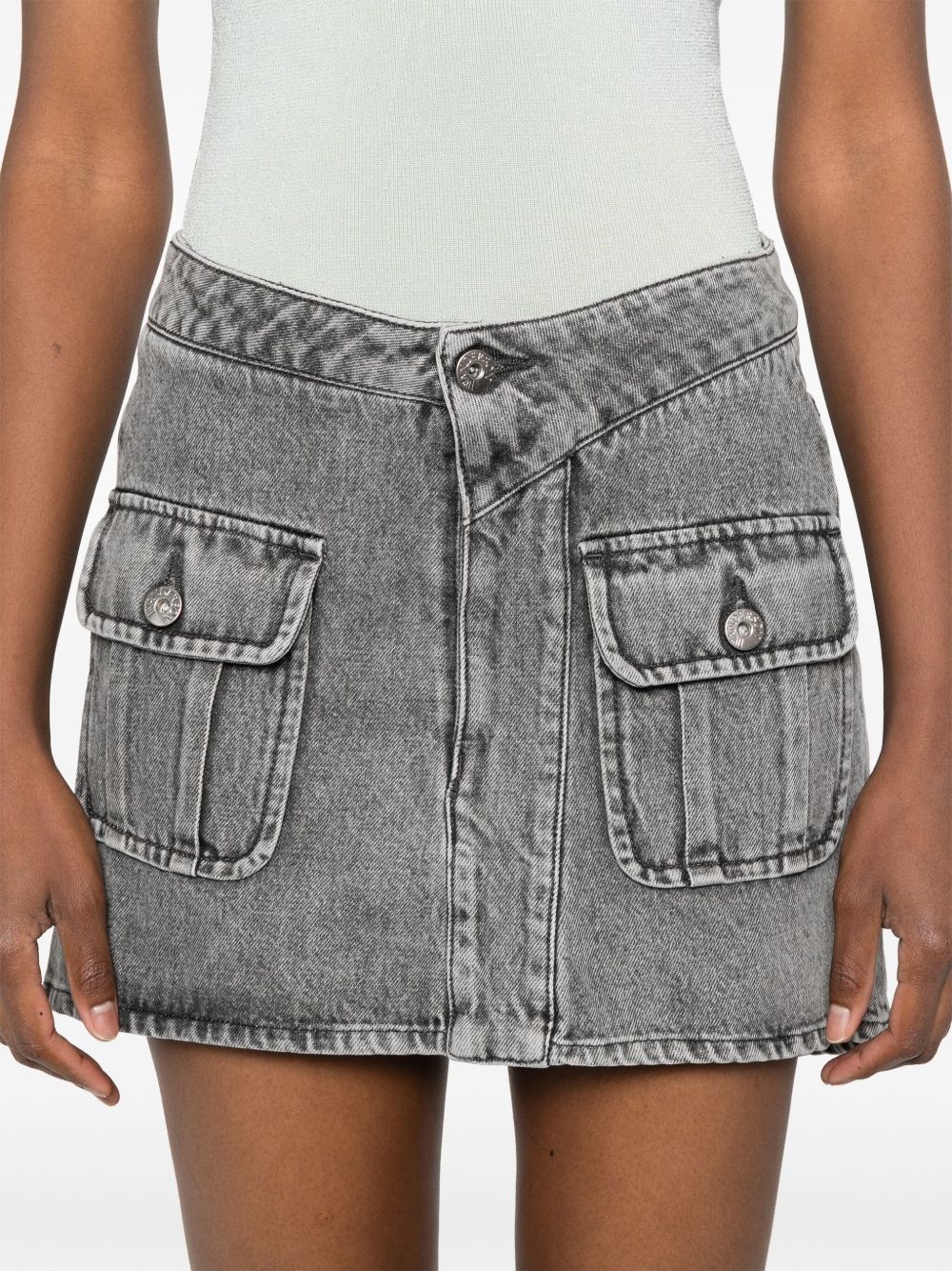 patch-pocket mini skirt - 4