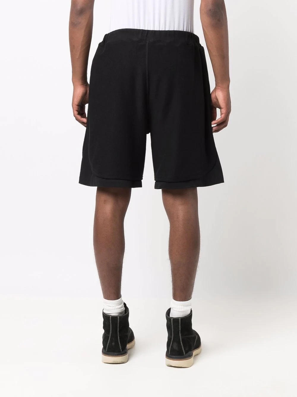 logo-print track shorts - 4